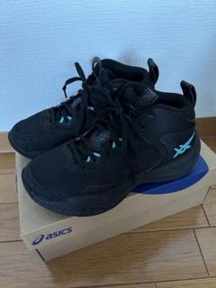 asics バスケットボールシューズ ブラック/ターコイズ　22㎝