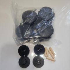 【新品・未使用】プラスチックラック/メッシュラック(棚)の車輪部品セット 軽量型