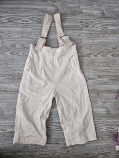 クリーム色オーバーオール　キッズ　100cm