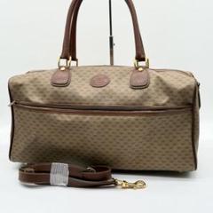 【良品】GUCCI ボストンバッグ トラベルバッグ ヴィンテージ ブラウン