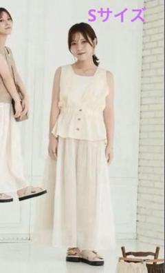 新品　tal. by yumi. サッカー生地　ベスト　オンライン限定　Sサイズ