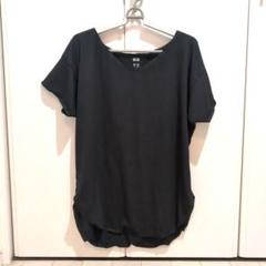 UNIQLO ブラック Vネックエアリズム 半袖 Tシャツ Mのサムネイル