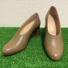 美品　TOMORROWLAND レザー　ラウンドトゥ　パンプス