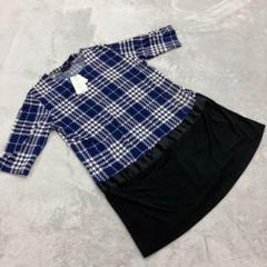 新品 ひざ丈ワンピース チェック 格子柄 おしゃれ 涼しげ