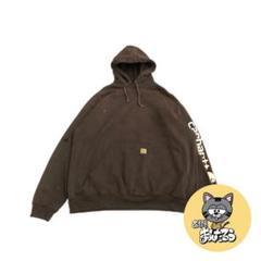 カーハート 古着 パーカー ブラウン フーディー 2XL