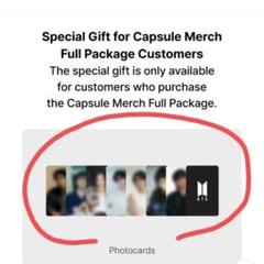 BTS capsule merch 特典 トレカ 7枚セット