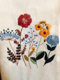 梅の花 刺繍画 木製フレーム 刺繍の花のアート A4サイズ 木製フレーム - メルカリ