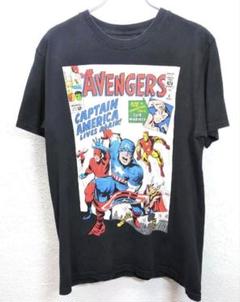 アベンジャーズ キャプテンアメリカ　Tシャツ　M　半袖　黒 古着