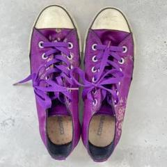 【在庫限り】 希少 花柄刺繍ローカット コンバース ビンテージ 海外購入 靴