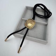 【希少】修平作　ループタイ　ふくろう　ゴールド　アクセサリー