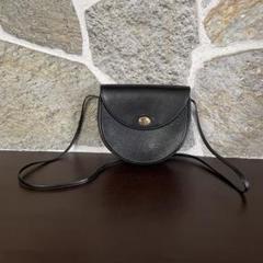 Christian Dior ヴィンテージ　レザーミニショルダーバッグ　ブラック