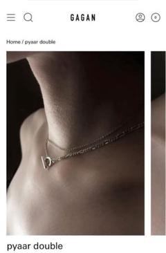 gagan pyaar double silver　ネックレス gagan pyaar double silver ネックレス - メルカリ