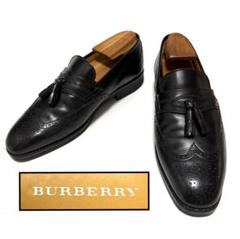 BURBERRY フリンジ付きローファー 黒 625DDFF1-C5AE-45BB-BF09-