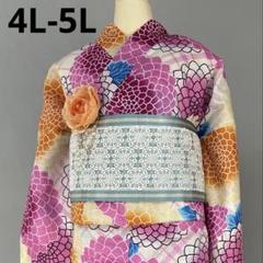 浴衣 ベンティサイズ 菊 ピンク 3984 レディース 4L 5L