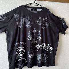イルイルイル ililil 総柄 シャツ ブラック ビッグシルエットカットソー