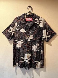 【HOUSTON】アロハシャツ/骸骨デザイン/Lサイズ/超美品❗️のサムネイル