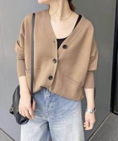 Spick & Span ダブルジャガードビッグカーディガン　ホワイト Spick & Span｜≪WEB+一部店舗限定追加≫ダブルジャガード