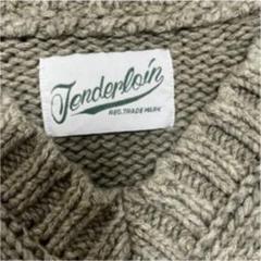 とっておきし福袋 人気品! L 紺 青 ネイビー ニット コットン Vネック TENDERLOIN - カーディガン