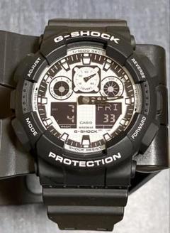 極美品　CASIO カシオ　G-SHOCK Gショック　GA-100BW-1AJ