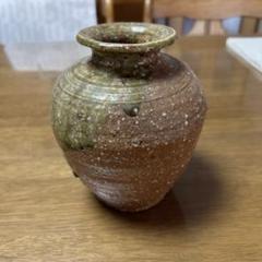 陶器の花瓶 茶色と緑の釉薬 約17cm - メルカリ