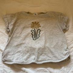 mid mile 花柄プリント Tシャツ グレー