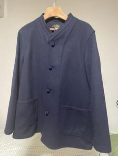 【美品】Needles ノーカラー　ジャケット　ウール Needles ウールメルトン ノーカラージャケット