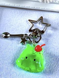 メロンソーダめんだこのキーホルダー レジン chackymade