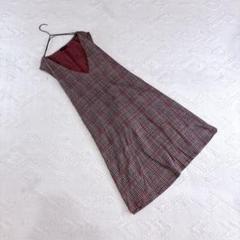 VIVERE ビブレ ワンピース 赤と黒のチェック柄 ノースリーブ マタニティ