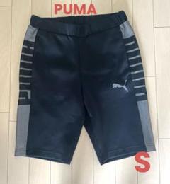 美品【PUMA/プーマ】ハーフパンツ ブラック 半ズボン S 74 オリジナル