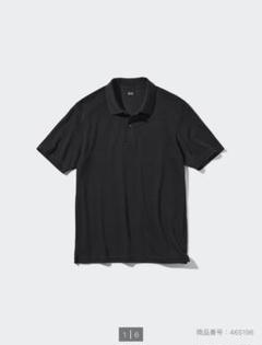 エアリズムコットンポロシャツ　L ブラック　新品未使用品　ユニクロU 黒 UNIQLO U エアリズムコットンポロシャツ L ブラック 未使用品 黒