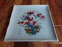 【長期保管品・箱無し】額皿 花柄