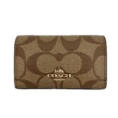 ほぼ未使用】コーチ COACH シグネチャー 5連 キーケース 茶