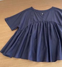 【LA MARINE FRANCAISE.】コットンシルクぺプラムブラウス