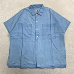 HAI issey miyake ボックスシャツ ブルー Mサイズ 半袖シャツ