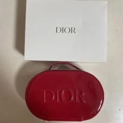 Dior 赤 オーバルポーチ ノベルティ