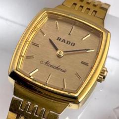 稼働 RADO 腕時計 スクエア アンティーク 4Pストーン レザー 1005 稼働 RADO 腕時計 スクエア アンティーク 4Pストーン レザー