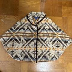 PENDLETON ポンチョ白黒タッセル
