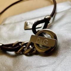 (ディーアンドジー）D&G ディーアンドジー 革ひも レザー ネックレス　首飾り ディーアンドジー）D&G ディーアンドジー 革ひも レザー
