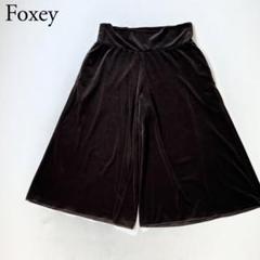 FOXEY ブラック ガウチョパンツ 140734010015-2.jpg