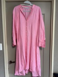ZARA ピンク ロングシャツワンピース