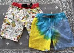 BREEZEハワイ柄・タイダイハーフパンツ 100・９０（若干大きめ）セット売り
