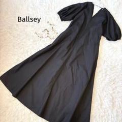 新品タグ付き　Ballsey ワンピース　半袖　ブラック　フォーマル　シルク混 新品タグ付き Ballsey ワンピース 半袖 ブラック フォーマル
