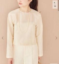 一回着用】Plage Silk Mix Taffeta T ブラウス ホワイト - メルカリ