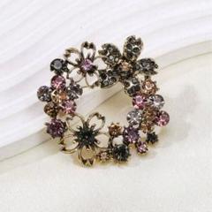 ブローチ　サクラ　花　フラワー　ヴィンテージ