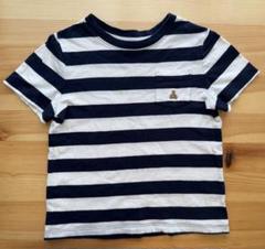 baby GAP 【5Y】ストライプTシャツ くまさん胸ポケット