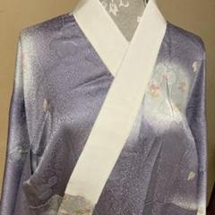 正絹 長襦袢 グレー  × ブラック 疋田柄 未使用品 長襦袢【正絹】未使用 逸品 豪華な仕立て - メルカリ