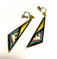 レア　ミカエラフレイ　イルカ　ピアス　美品 レアミカエラフレイイルカピアス美品