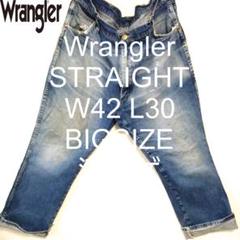 W42L30 Wrangler 947STR ストレート ビッグ デニム 激ヒゲ