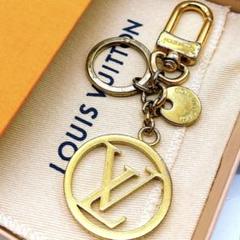 LOUIS VUITTON 付属品付き サークル キーリング ゴールドカラー
