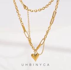 ハートネックレス ゴールド 激かわ♡ 金属アレルギー 高品質サージカルステンレス